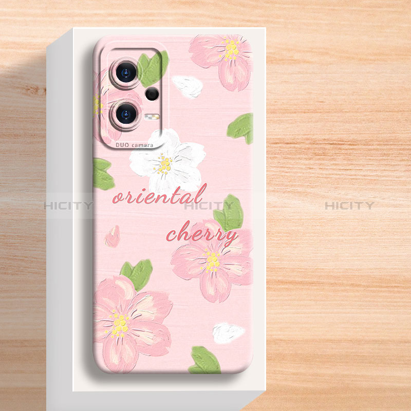 Funda Silicona Gel Goma Flores Carcasa para Xiaomi Redmi Note 12 Pro 5G