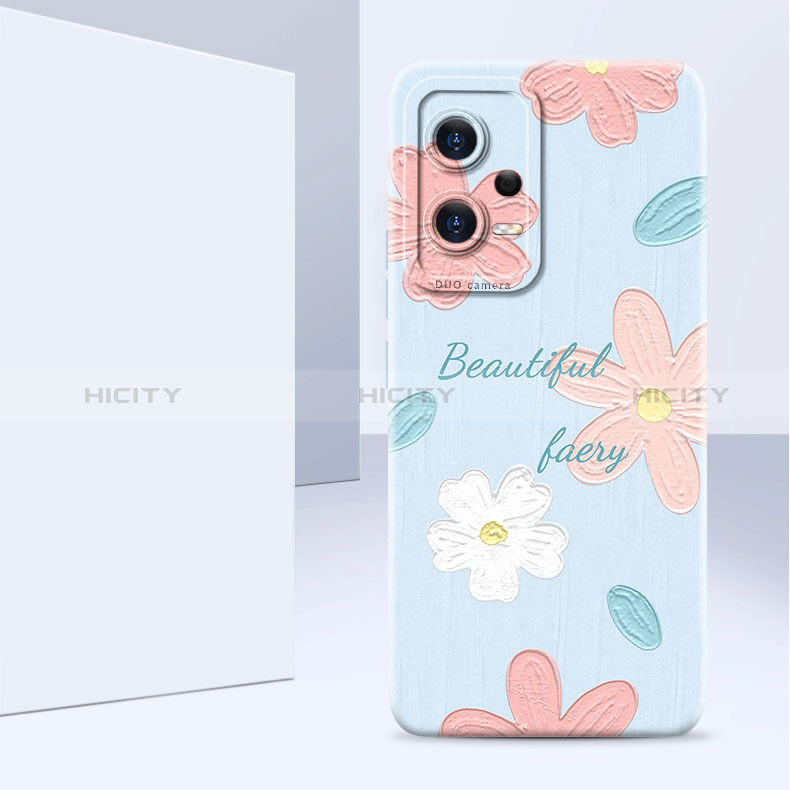 Funda Silicona Gel Goma Flores Carcasa para Xiaomi Redmi Note 12 Pro 5G