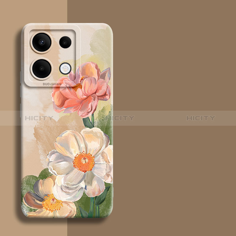 Funda Silicona Gel Goma Flores Carcasa para Xiaomi Redmi Note 13 Pro 5G Multicolor