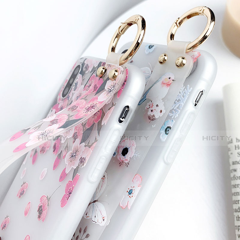 Funda Silicona Gel Goma Flores Carcasa S01 para Apple iPhone Xs