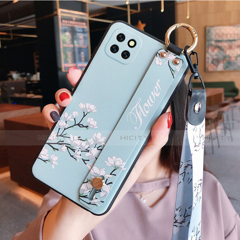 Funda Silicona Gel Goma Flores Carcasa S01 para Huawei Enjoy 20 5G