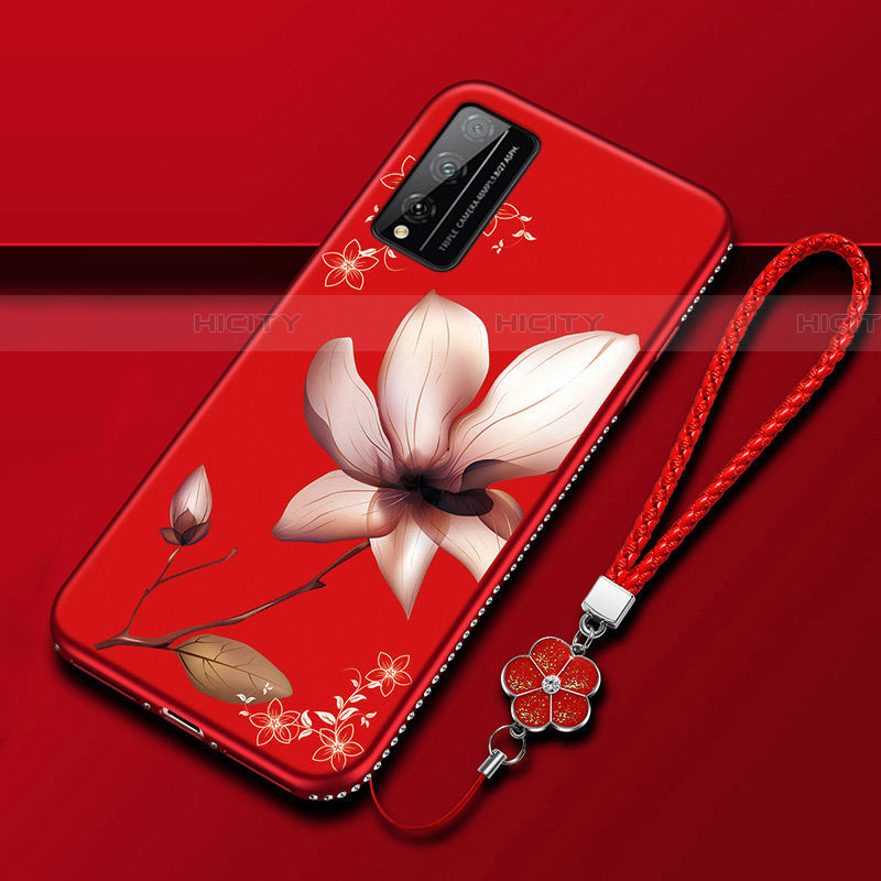 Funda Silicona Gel Goma Flores Carcasa S01 para Huawei Honor Play4T Pro