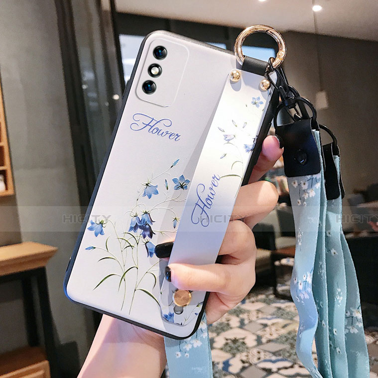 Funda Silicona Gel Goma Flores Carcasa S01 para Huawei Honor X10 Max 5G Multicolor