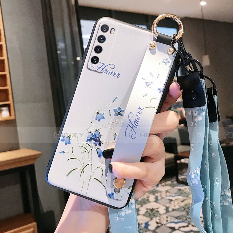 Funda Silicona Gel Goma Flores Carcasa S01 para Huawei Nova 7 5G