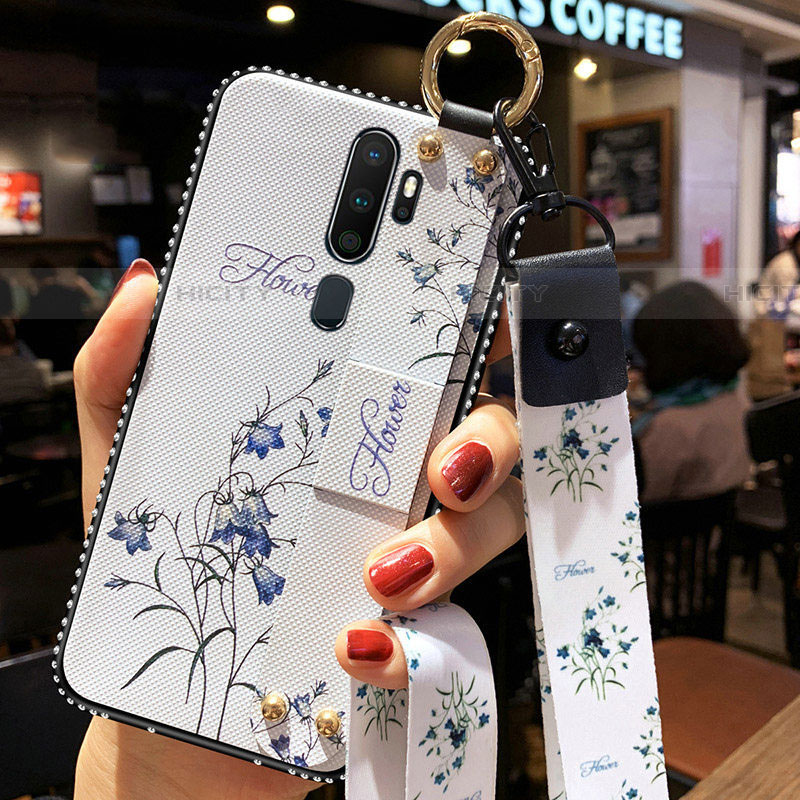 Funda Silicona Gel Goma Flores Carcasa S01 para Oppo A11