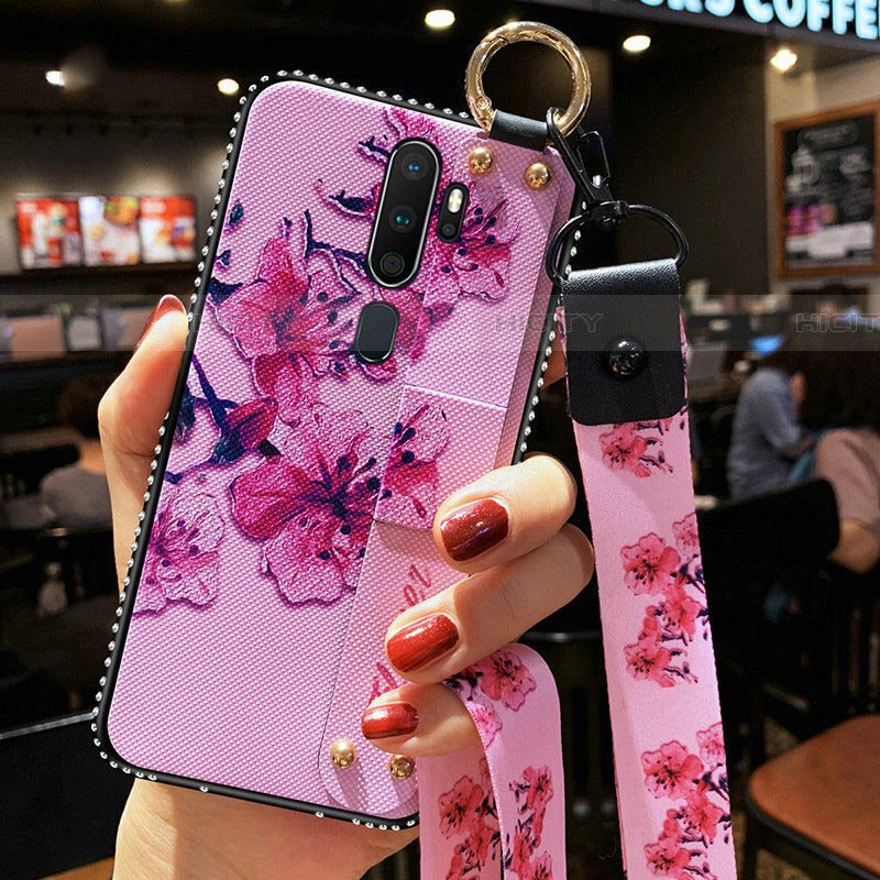 Funda Silicona Gel Goma Flores Carcasa S01 para Oppo A11X