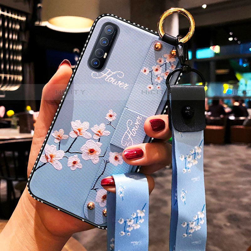 Funda Silicona Gel Goma Flores Carcasa S01 para Oppo Find X2 Neo