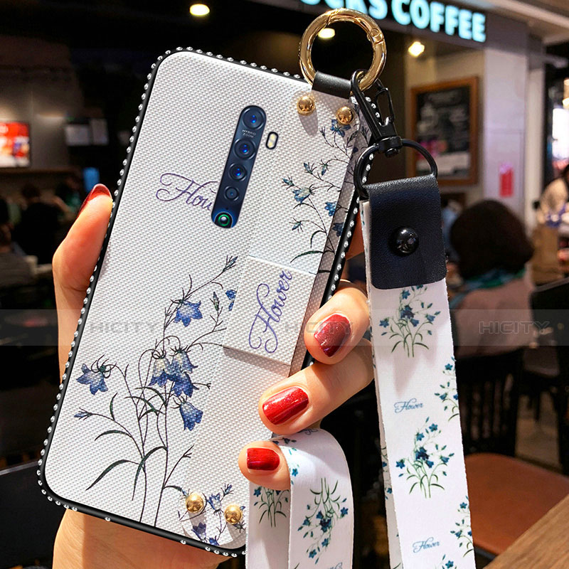 Funda Silicona Gel Goma Flores Carcasa S01 para Oppo Reno2