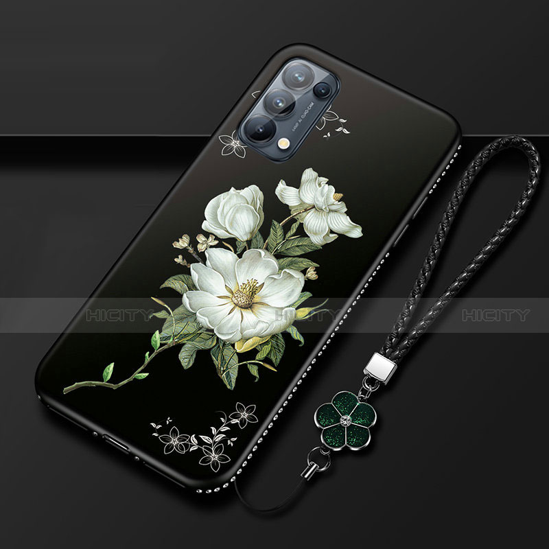 Funda Silicona Gel Goma Flores Carcasa S01 para Oppo Reno5 5G