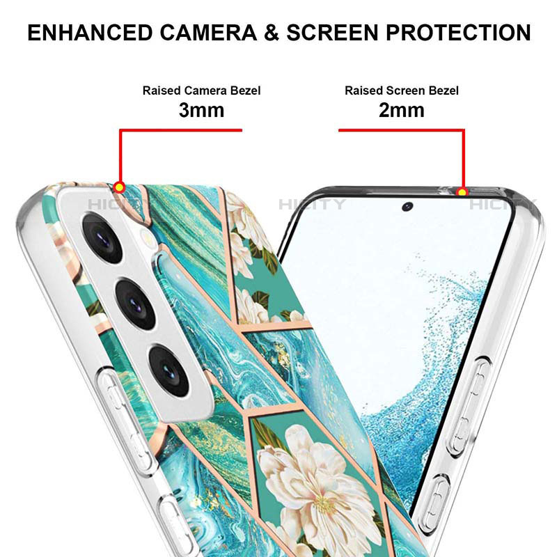 Funda Silicona Gel Goma Flores Carcasa S01 para Samsung Galaxy S22 Plus 5G