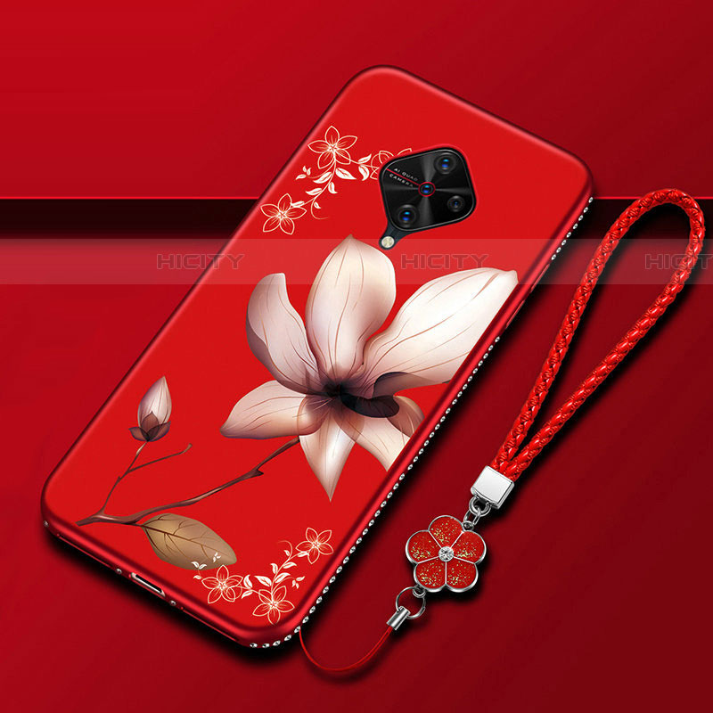 Funda Silicona Gel Goma Flores Carcasa S01 para Vivo S1 Pro