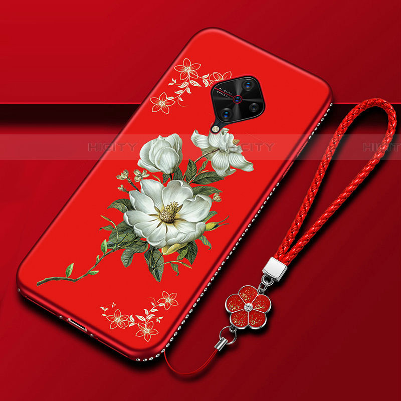 Funda Silicona Gel Goma Flores Carcasa S01 para Vivo S1 Pro