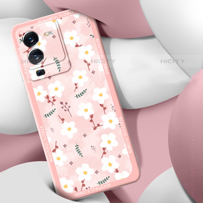 Funda Silicona Gel Goma Flores Carcasa S01 para Vivo V25 Pro 5G