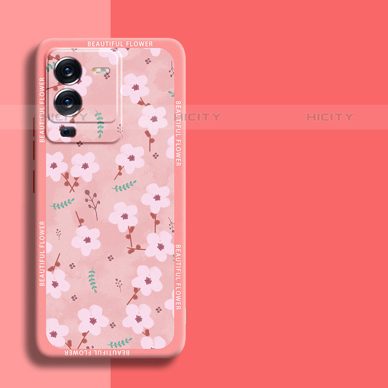 Funda Silicona Gel Goma Flores Carcasa S01 para Vivo V25 Pro 5G