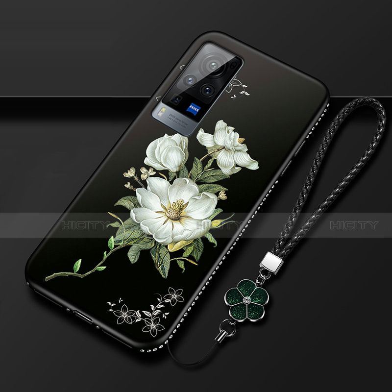 Funda Silicona Gel Goma Flores Carcasa S01 para Vivo X60 Pro 5G