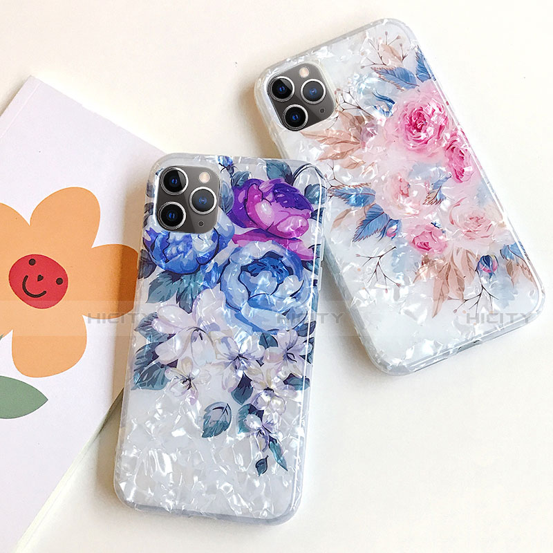 Funda Silicona Gel Goma Flores Carcasa S02 para Apple iPhone 11 Pro