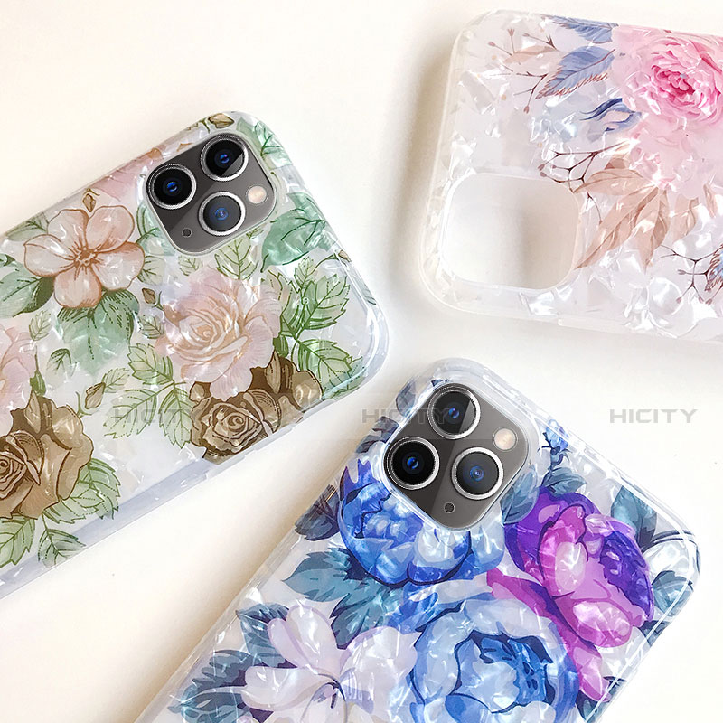 Funda Silicona Gel Goma Flores Carcasa S02 para Apple iPhone 11 Pro