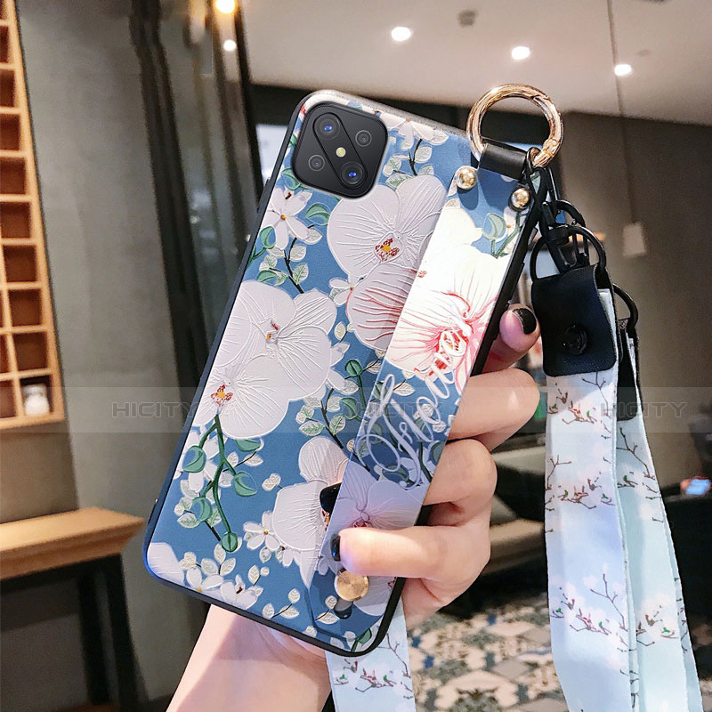 Funda Silicona Gel Goma Flores Carcasa S02 para Oppo A92s 5G