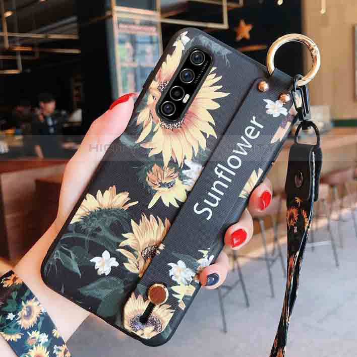 Funda Silicona Gel Goma Flores Carcasa S02 para Oppo Find X2 Neo