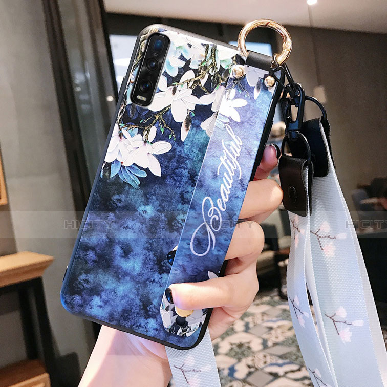 Funda Silicona Gel Goma Flores Carcasa S02 para Oppo Find X2 Pro