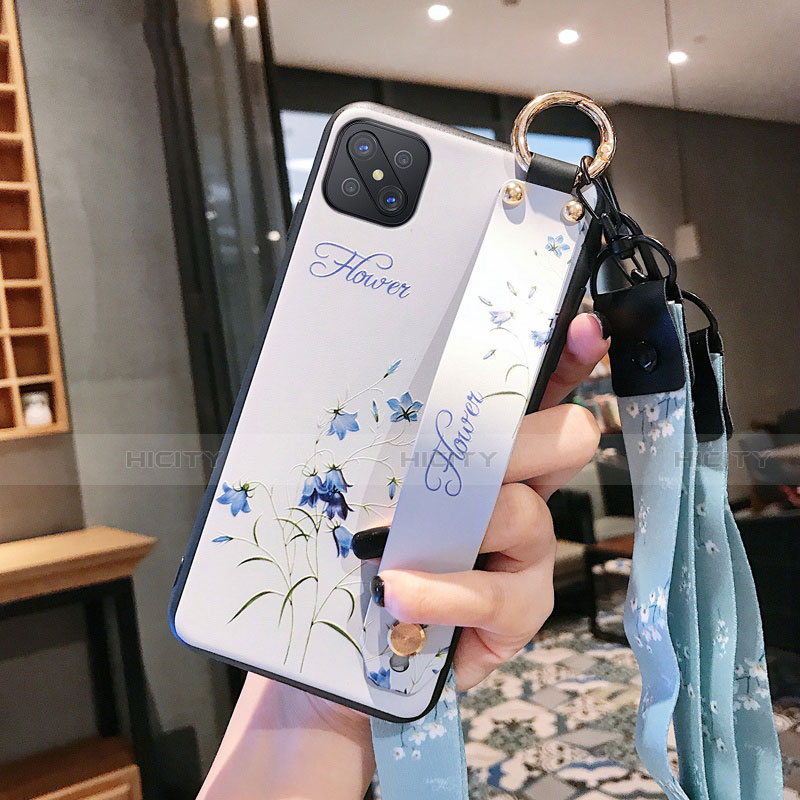 Funda Silicona Gel Goma Flores Carcasa S02 para Oppo Reno4 Z 5G