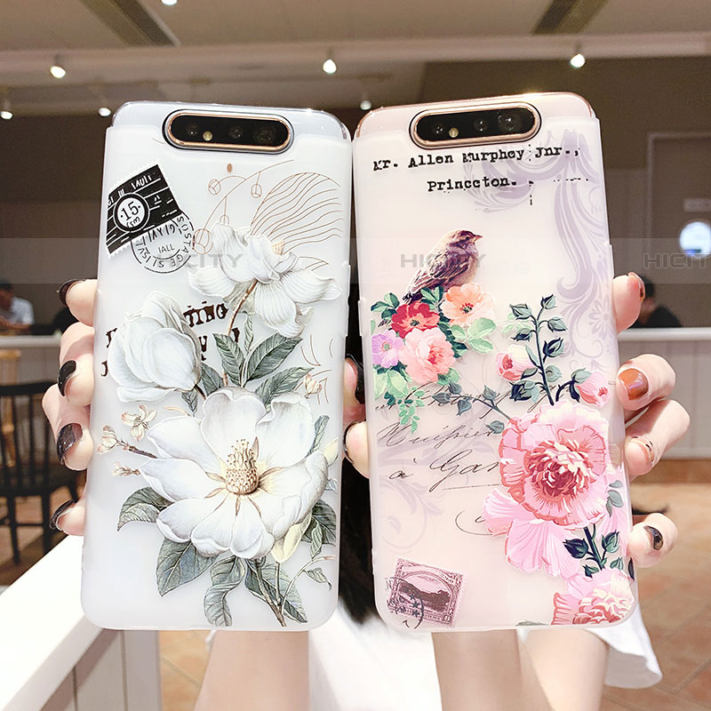 Funda Silicona Gel Goma Flores Carcasa S02 para Samsung Galaxy A90 4G