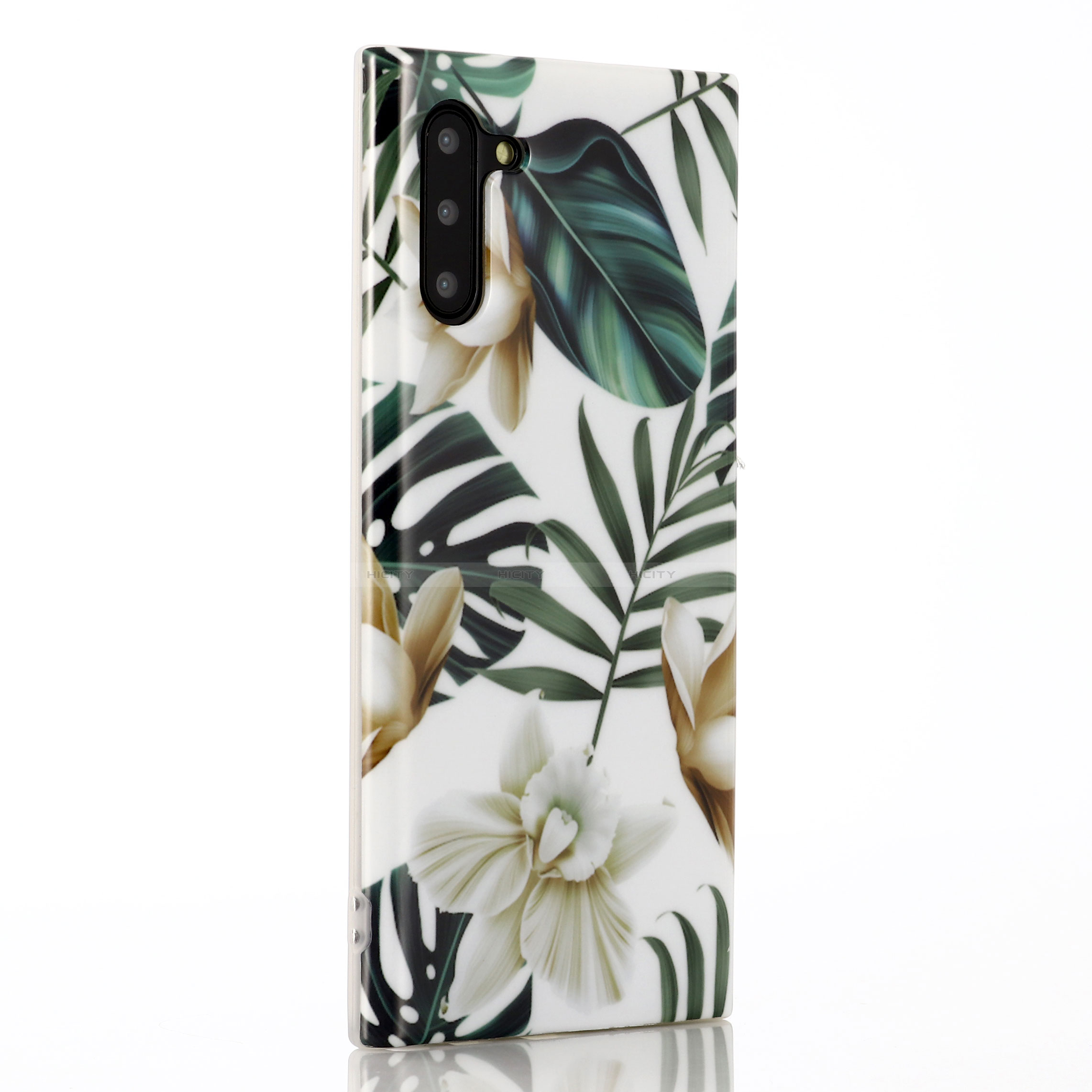 Funda Silicona Gel Goma Flores Carcasa S02 para Samsung Galaxy Note 10