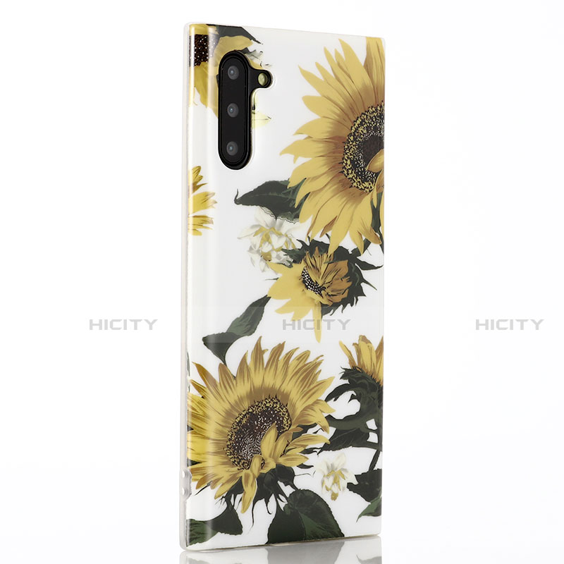 Funda Silicona Gel Goma Flores Carcasa S02 para Samsung Galaxy Note 10