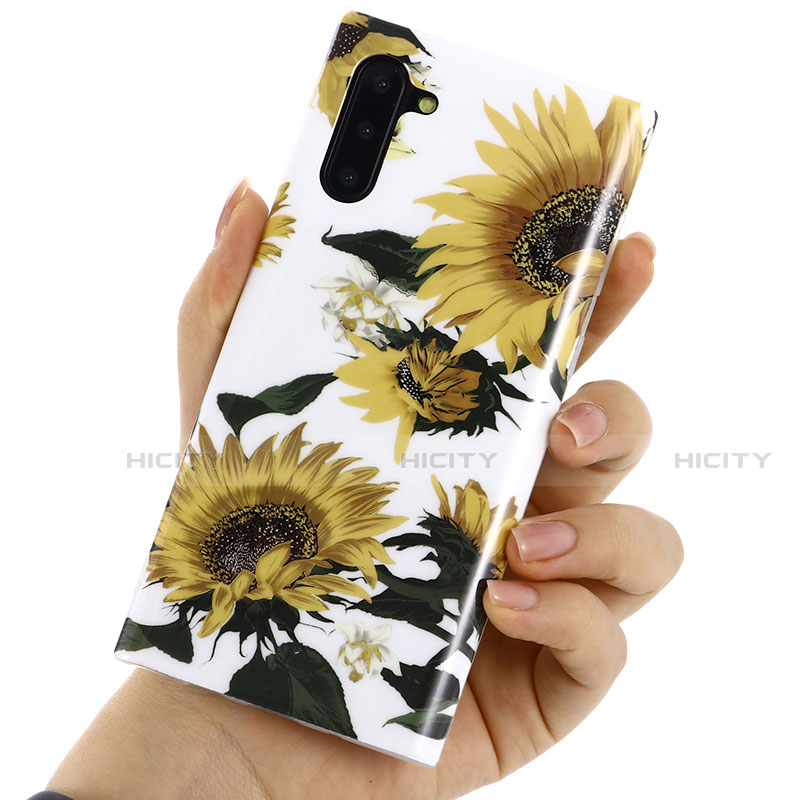 Funda Silicona Gel Goma Flores Carcasa S02 para Samsung Galaxy Note 10