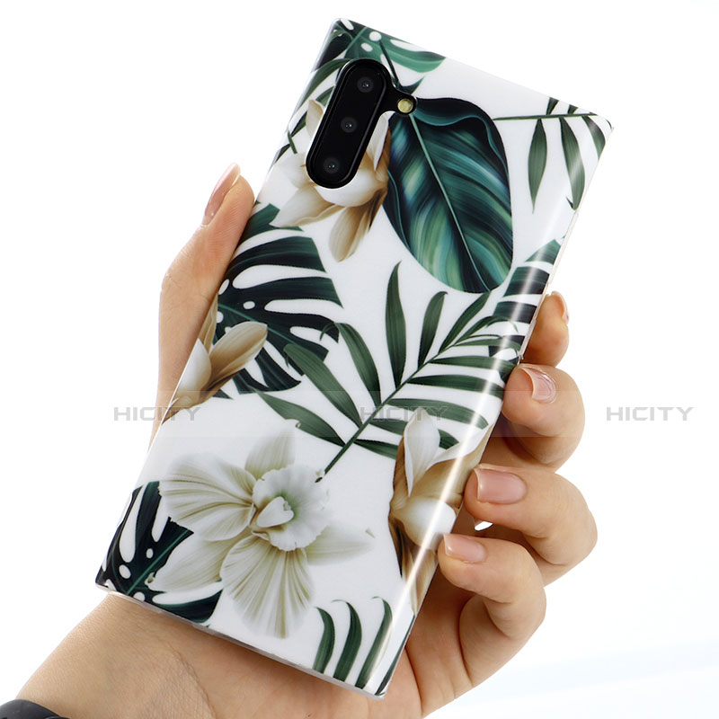 Funda Silicona Gel Goma Flores Carcasa S02 para Samsung Galaxy Note 10