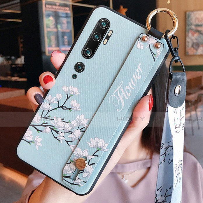 Funda Silicona Gel Goma Flores Carcasa S02 para Xiaomi Mi Note 10 Pro