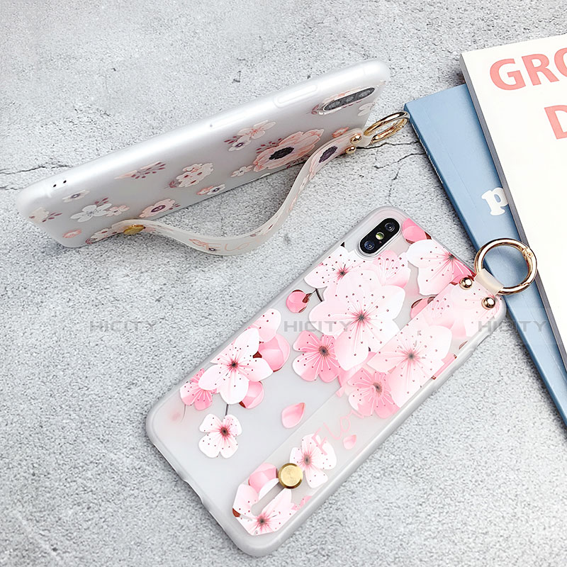 Funda Silicona Gel Goma Flores Carcasa S03 para Apple iPhone X