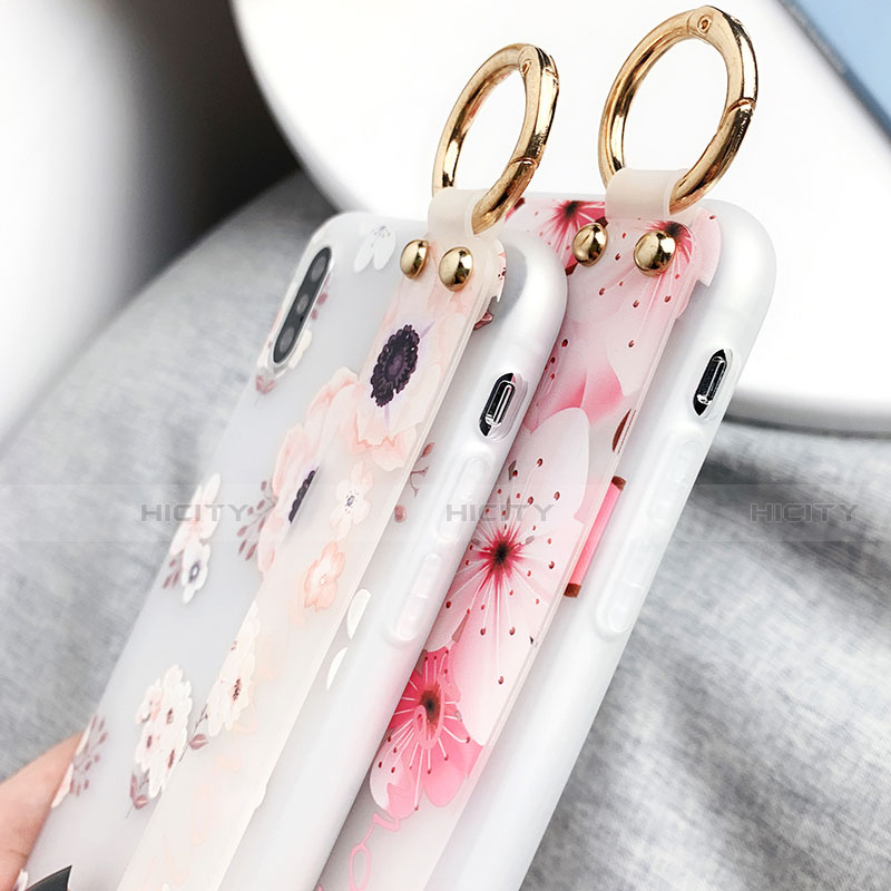 Funda Silicona Gel Goma Flores Carcasa S03 para Apple iPhone X