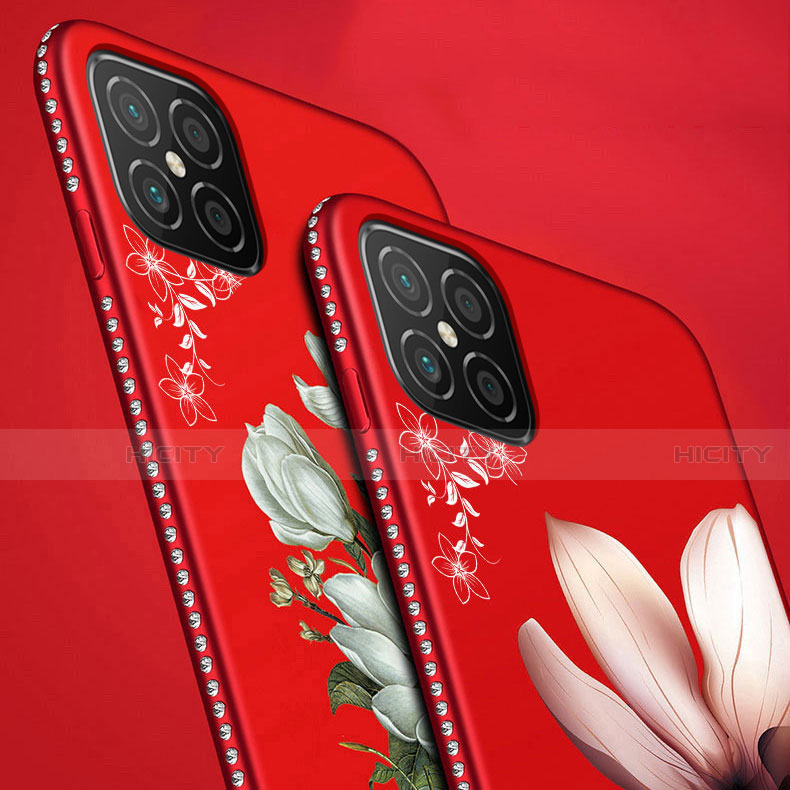 Funda Silicona Gel Goma Flores Carcasa S03 para Huawei Nova 8 SE 5G