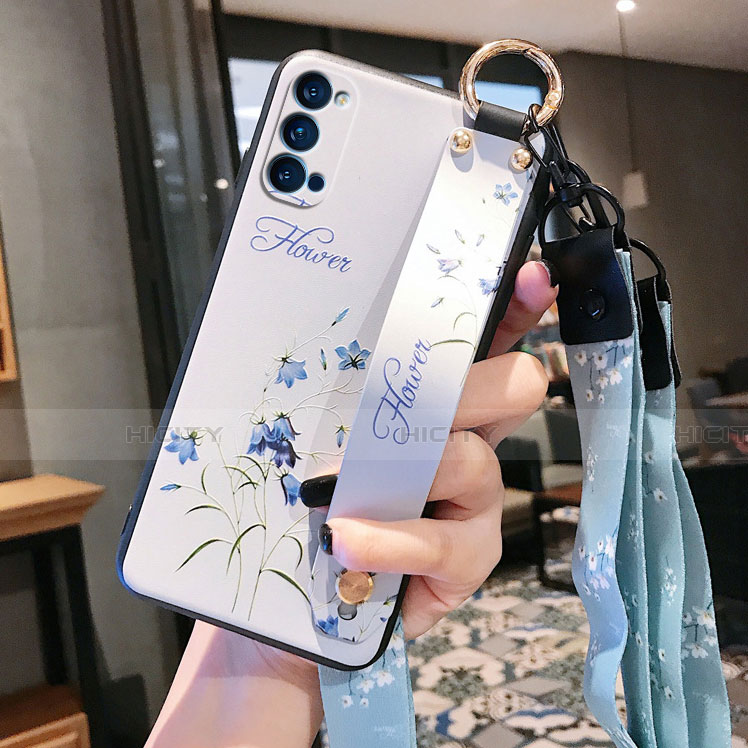 Funda Silicona Gel Goma Flores Carcasa S03 para Oppo Reno4 Pro 5G