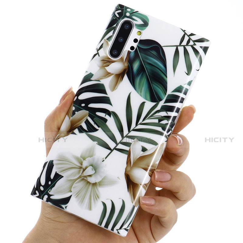 Funda Silicona Gel Goma Flores Carcasa S03 para Samsung Galaxy Note 10 Plus 5G