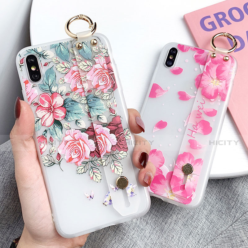 Funda Silicona Gel Goma Flores Carcasa S04 para Apple iPhone Xs Max