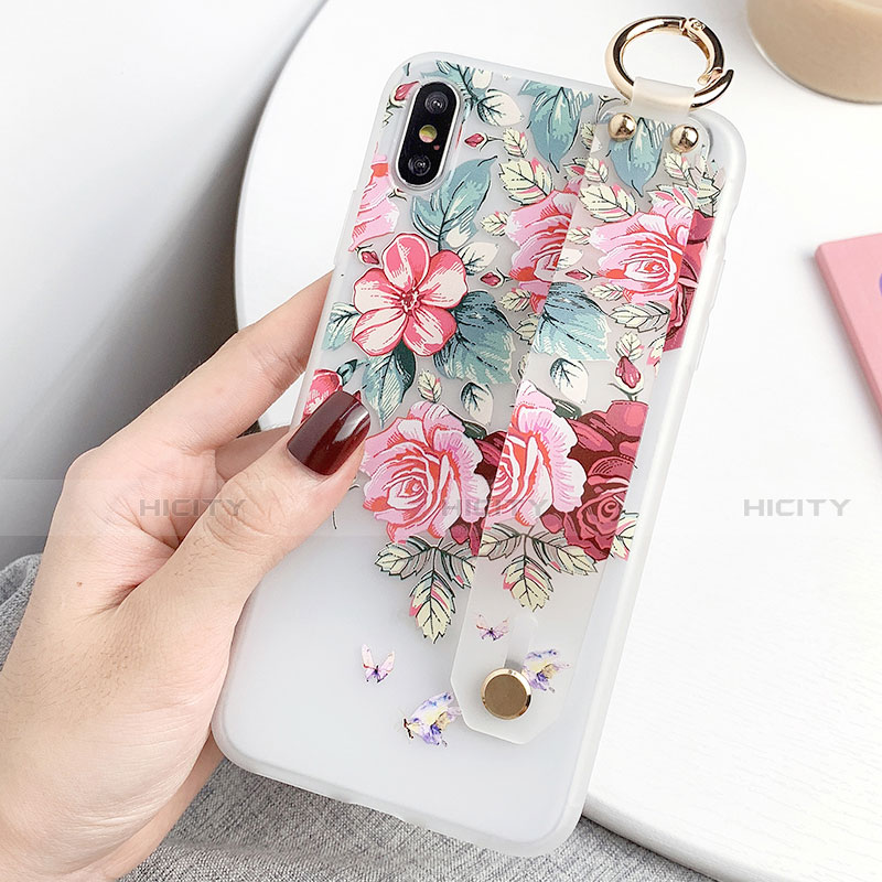 Funda Silicona Gel Goma Flores Carcasa S04 para Apple iPhone Xs Max