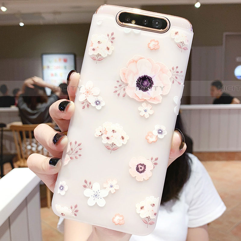 Funda Silicona Gel Goma Flores Carcasa S04 para Samsung Galaxy A90 4G