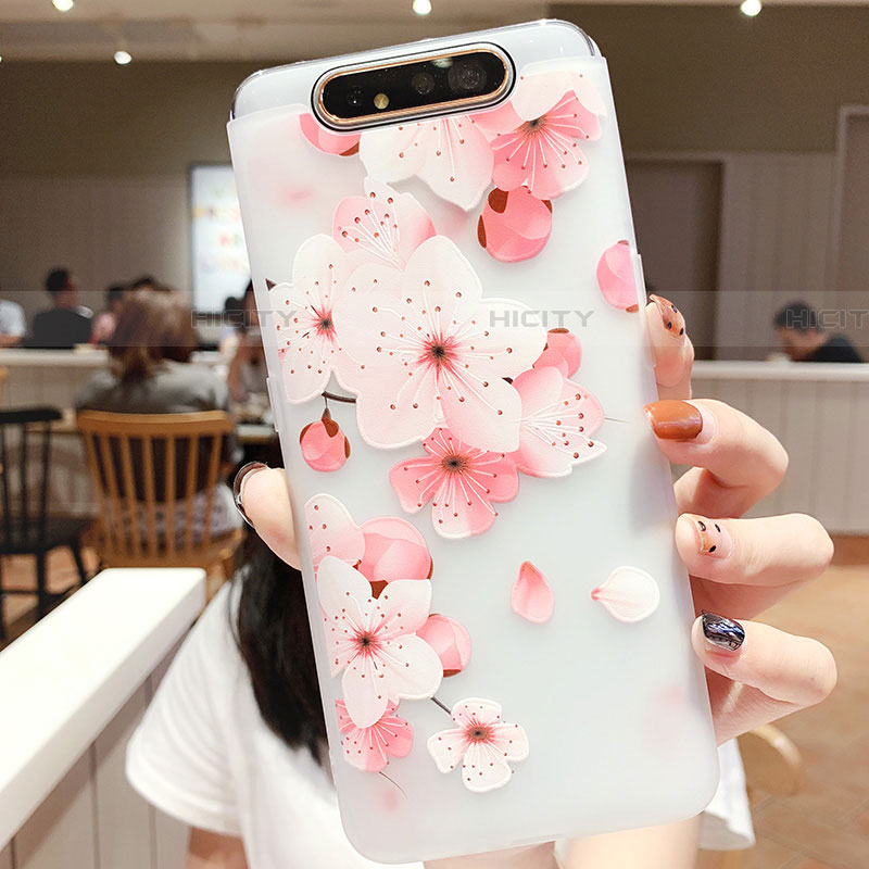 Funda Silicona Gel Goma Flores Carcasa S04 para Samsung Galaxy A90 4G