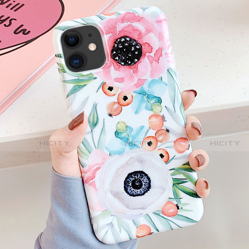 Funda Silicona Gel Goma Flores Carcasa S05 para Apple iPhone 11