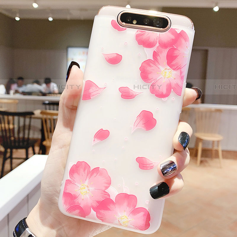 Funda Silicona Gel Goma Flores Carcasa S05 para Samsung Galaxy A90 4G