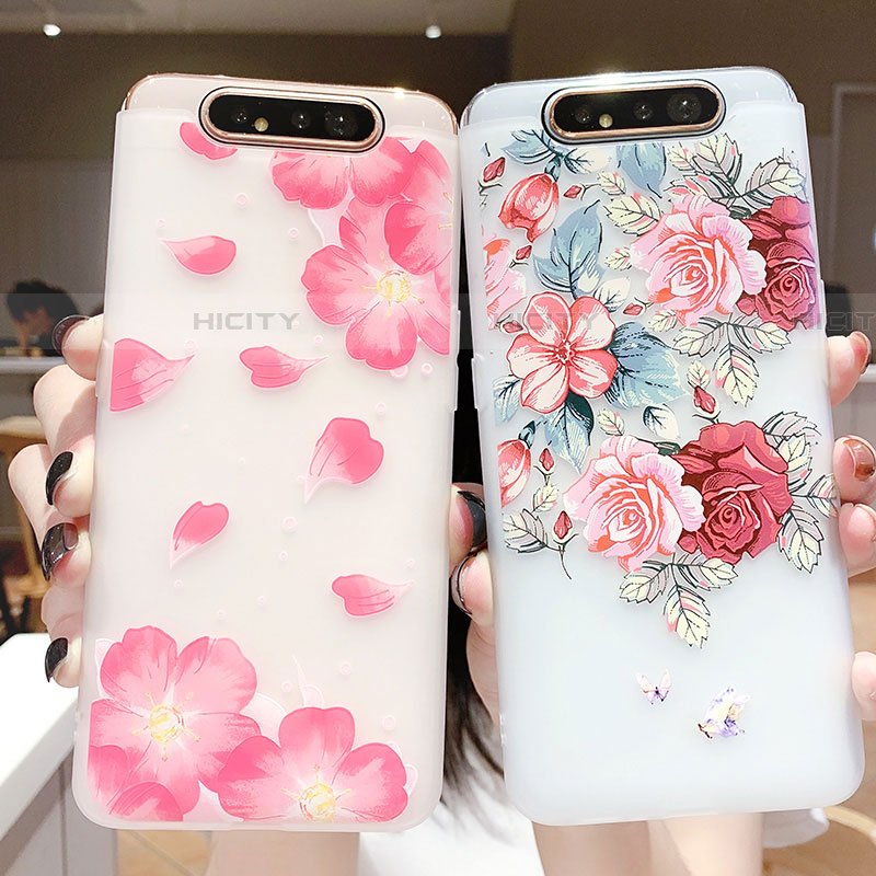 Funda Silicona Gel Goma Flores Carcasa S05 para Samsung Galaxy A90 4G