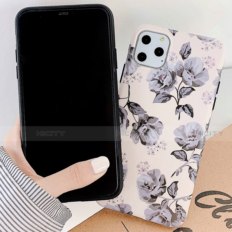 Funda Silicona Gel Goma Flores Carcasa S07 para Apple iPhone 11 Pro Max