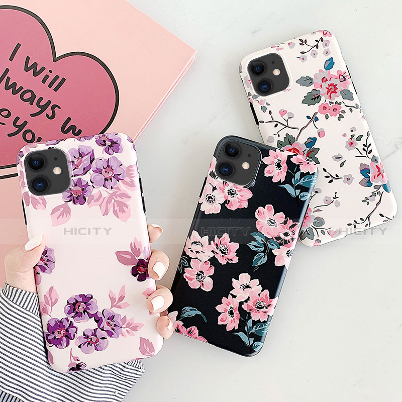 Funda Silicona Gel Goma Flores Carcasa S08 para Apple iPhone 11