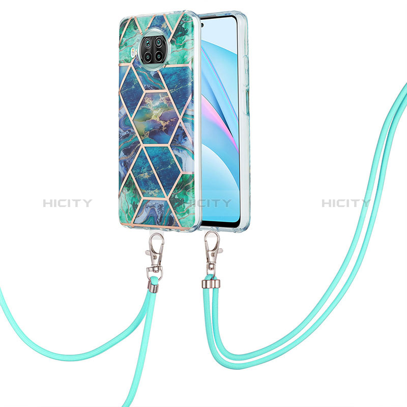 Funda Silicona Gel Goma Patron de Moda Carcasa con Acollador Cordon Lanyard Y01B para Xiaomi Mi 10i 5G