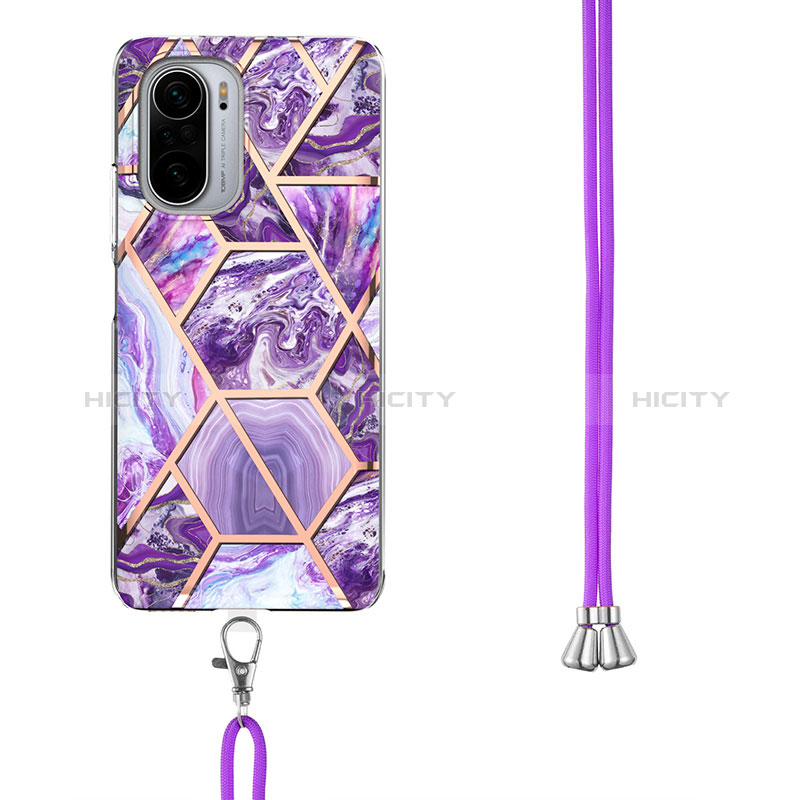 Funda Silicona Gel Goma Patron de Moda Carcasa con Acollador Cordon Lanyard Y01B para Xiaomi Mi 11i 5G