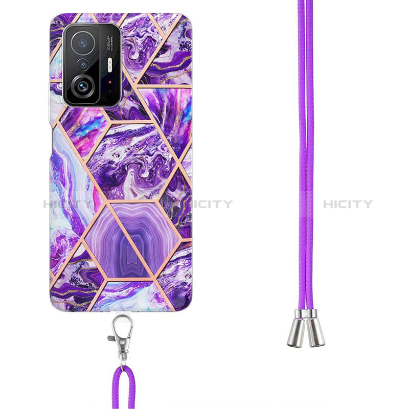 Funda Silicona Gel Goma Patron de Moda Carcasa con Acollador Cordon Lanyard Y01B para Xiaomi Mi 11T 5G