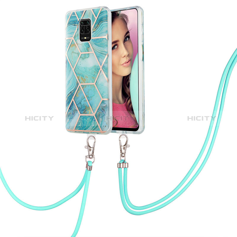 Funda Silicona Gel Goma Patron de Moda Carcasa con Acollador Cordon Lanyard Y01B para Xiaomi Poco M2 Pro