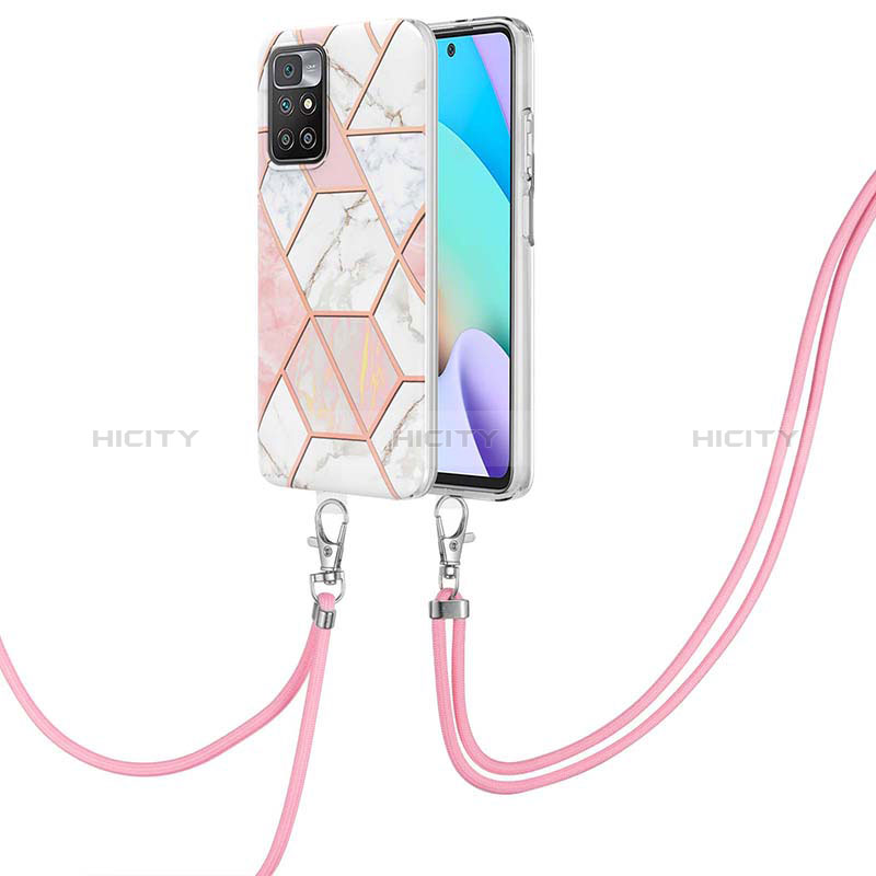 Funda Silicona Gel Goma Patron de Moda Carcasa con Acollador Cordon Lanyard Y01B para Xiaomi Redmi Note 11 4G (2021)